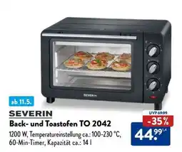 Aldi Nord Back- und Toastofen TO 2042 Angebot