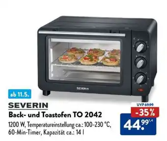 Aldi Nord Back- und Toastofen TO 2042 Angebot