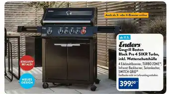 Aldi Nord ENDERS Gasgrill Boston Black Pro 4 SIKR Turbo, inkl. Wetterschutzhülle Angebot