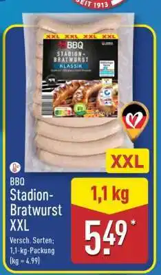 Aldi Nord BBQ Stadion-Bratwurst XXL Angebot