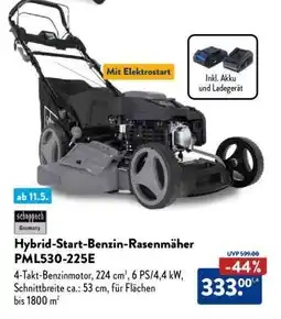 Aldi Nord Hybrid-Start-Benzin-Rasenmäher PML530-225E Angebot