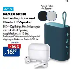 Aldi Nord MAGINON In-Ear-Kopfhörer und Bluetooth -Speaker Angebot