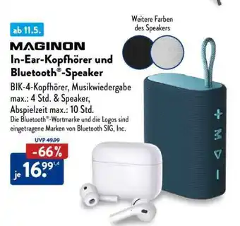 Aldi Nord MAGINON In-Ear-Kopfhörer und Bluetooth -Speaker Angebot