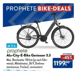 Aldi Nord prophete Alu-City-E-Bike Geniesser 3.3 Angebot