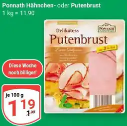 Globus Ponnath Hähnchen- oder Putenbrust Angebot