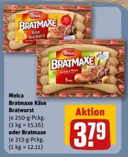 REWE Meica Bratmaxe Käse Bratwurst oder Bratmaxe Angebot