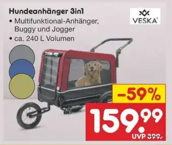 Netto Marken-Discount Hundeanhänger 3in1 Angebot