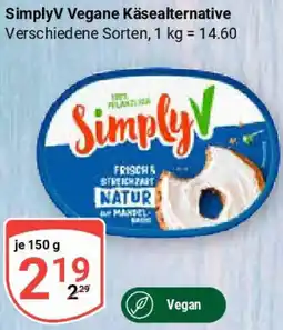 Globus SimplyV Vegane Käsealternative Angebot