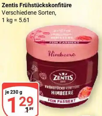 Globus Zentis Frühstückskonfitüre Angebot