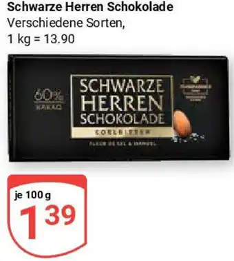 Globus Schwarze Herren Schokolade Angebot