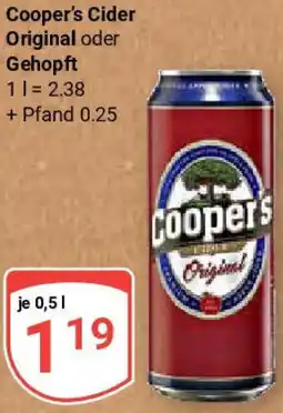 Globus Cooper's Cider Original oder Gehopft Angebot