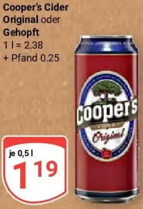 Globus Cooper's Cider Original oder Gehopft Angebot