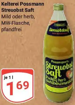 Globus Kelterei Possmann Streuobst Saft Angebot