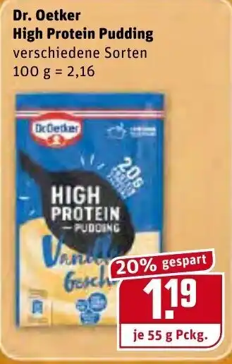 REWE Dr.Oetker High Protein Pudding 100g Angebot