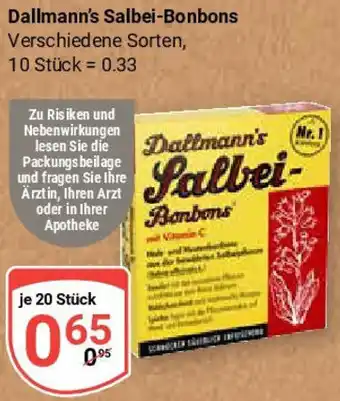 Globus Dallmann's Salbei-Bonbons Angebot