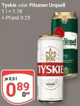 Globus Tyskie oder Pilsener Urquell Angebot