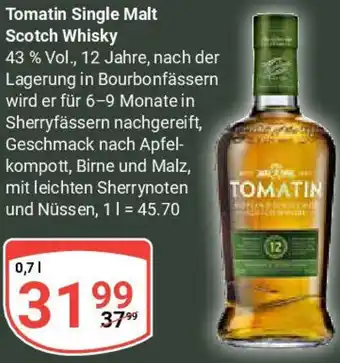 Globus Tomatin Single Malt Scotch Whisky Angebot