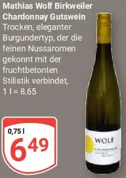 Globus Mathias Wolf Birkweiler Chardonnay Gutswein Angebot