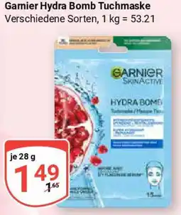 Globus Garnier Hydra Bomb Tuchmaske Angebot
