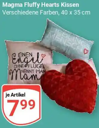 Globus Magma Fluffy Hearts Kissen Angebot