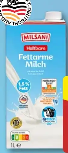 Aldi Nord Milsani Fettarme H-Milch Angebot