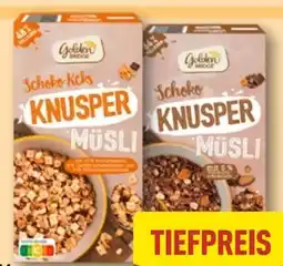 Aldi Nord Golden Bridge Knusper-Müsli Schoko Keks Angebot