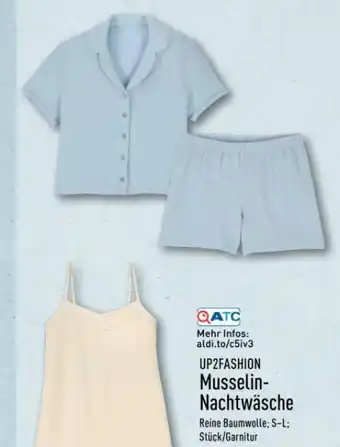 Aldi Nord Up2Fashion Damen Musselin Nachtwäsche Angebot
