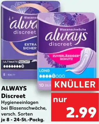 Kaufland ALWAYS Discreet Angebot