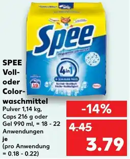 Kaufland SPEE Voll oder Colorwaschmittel Angebot