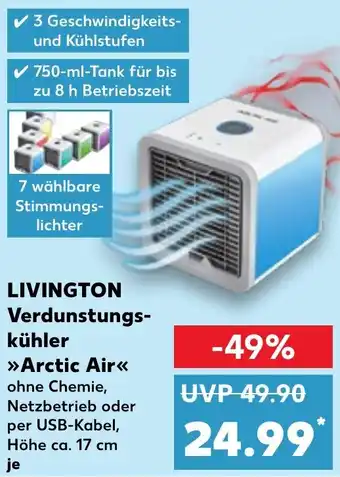 Kaufland LIVINGTON Verdunstungskühler Arctic Air Angebot