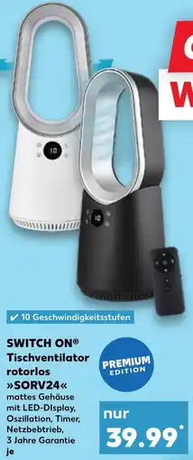 Kaufland SWITCH ON Tischventilator rotorlos SORV24 Angebot