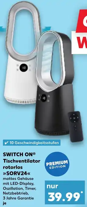 Kaufland SWITCH ON Tischventilator rotorlos SORV24 Angebot