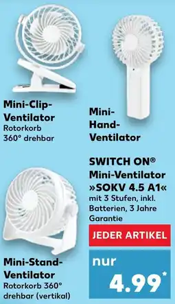 Kaufland SWITCH ON Mini-Ventilator SOKV 4.5 A1 Angebot
