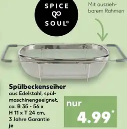 Kaufland SPICE & SOUL Spülbeckenseiher Angebot