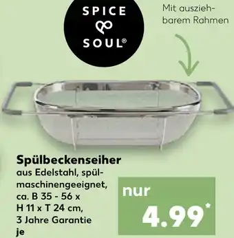 Kaufland SPICE & SOUL Spülbeckenseiher Angebot