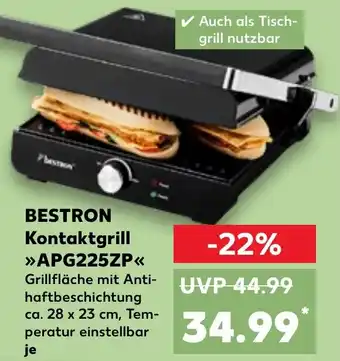 Kaufland BESTRON Kontaktgrill APG225ZP Angebot