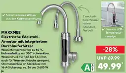 Kaufland MAXXMEE Elektrische Edelstahl Armatur mit integriertem Durchlauferhitzer Angebot