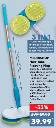 Kaufland MEDIASHOP Hurricane Floating Mop Angebot