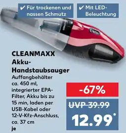 Kaufland CLEANMAXX Akku Handstaubsauger Angebot
