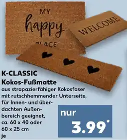 Kaufland K-CLASSIC Kokos-Fußmatte Angebot