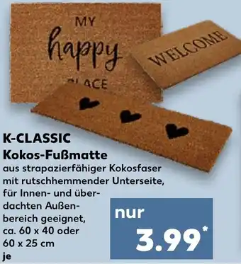 Kaufland K-CLASSIC Kokos-Fußmatte Angebot