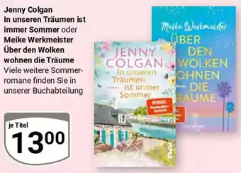 Globus Jenny Colgan In unseren Träumen ist immer Sommer oder Meike Werkmeister Angebot