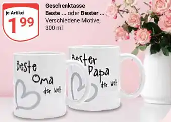 Globus Geschenktasse Beste oder Bester Angebot