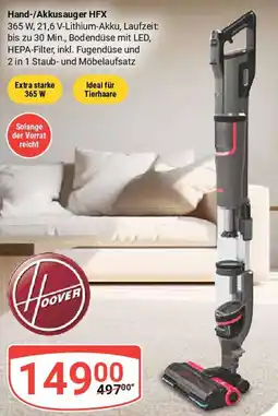 Globus Hoover Hand-/Akkusauger HFX Angebot
