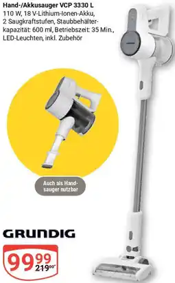 Globus GRUNDIG Hand-/Akkusauger VCP 3330 L Angebot