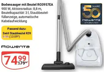 Globus Rowenta Bodensauger mit Beutel RO3957EA Angebot