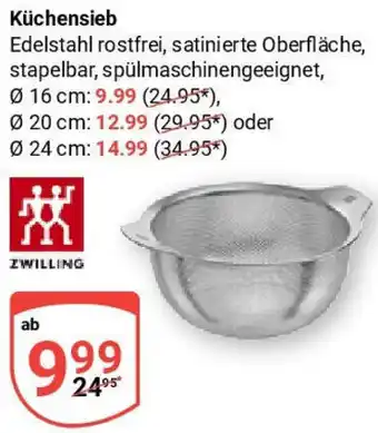 Globus ZWILLING Küchensieb Angebot