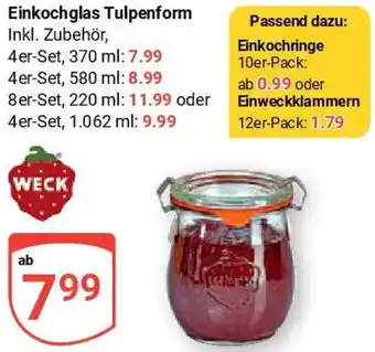 Globus WECK Einkochglas Tulpenform Angebot