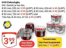 Globus OHO Einkochglas Angebot