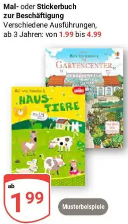 Globus Mal- oder Stickerbuch zur Beschäftigung Angebot